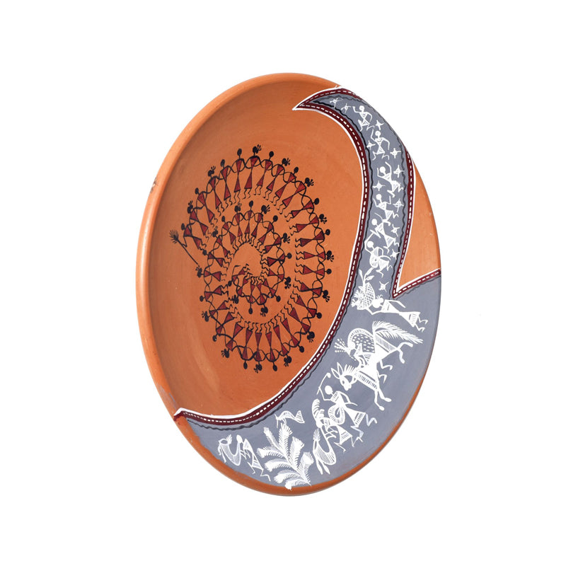 Buy Diyana Warli Decorative Terracotta Wall Accent Wall Accents from Vaaree