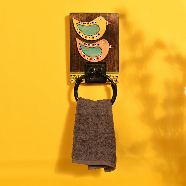 Buy Duo Chirp Handcrafted Towel Hanger Accessories & Sets from Vaaree