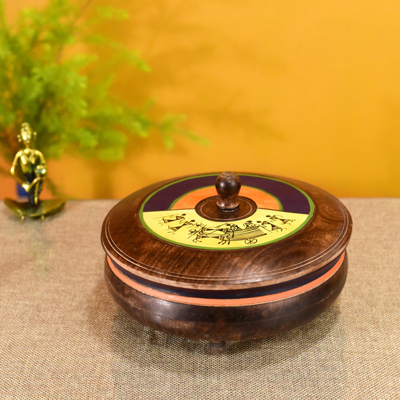 Buy Roe Handcrafted Mangowood Casserole Casserole from Vaaree