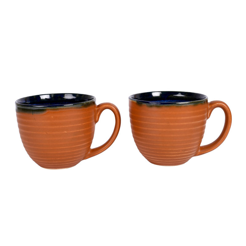 Buy Natika Ceramic Mug (250 ML) - Set of Two Tea Cup & Saucer from Vaaree