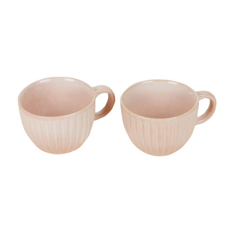 Buy Rihaana Ceramic Cup (135 ML) - Set of Six Tea Cup & Saucer from Vaaree