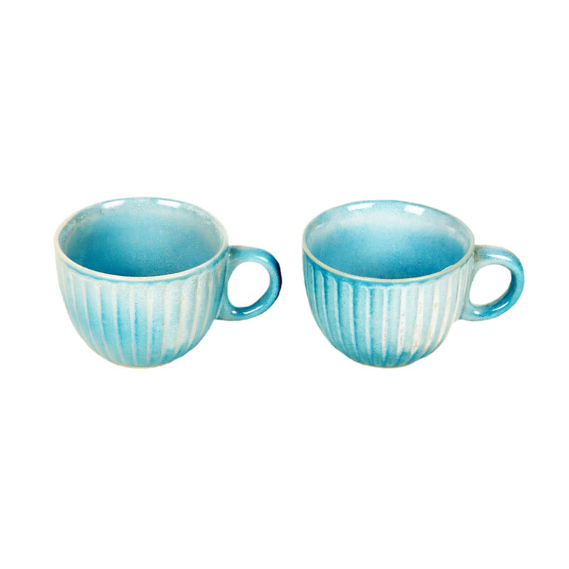 Buy Reyansh Ceramic Cup (135 ML) - Set of Six Tea Cup & Saucer from Vaaree