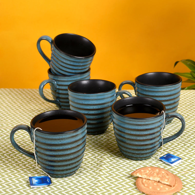 Mug & Tea Cup - Melto Ceramic Cup (150 ML) - Set Of Six