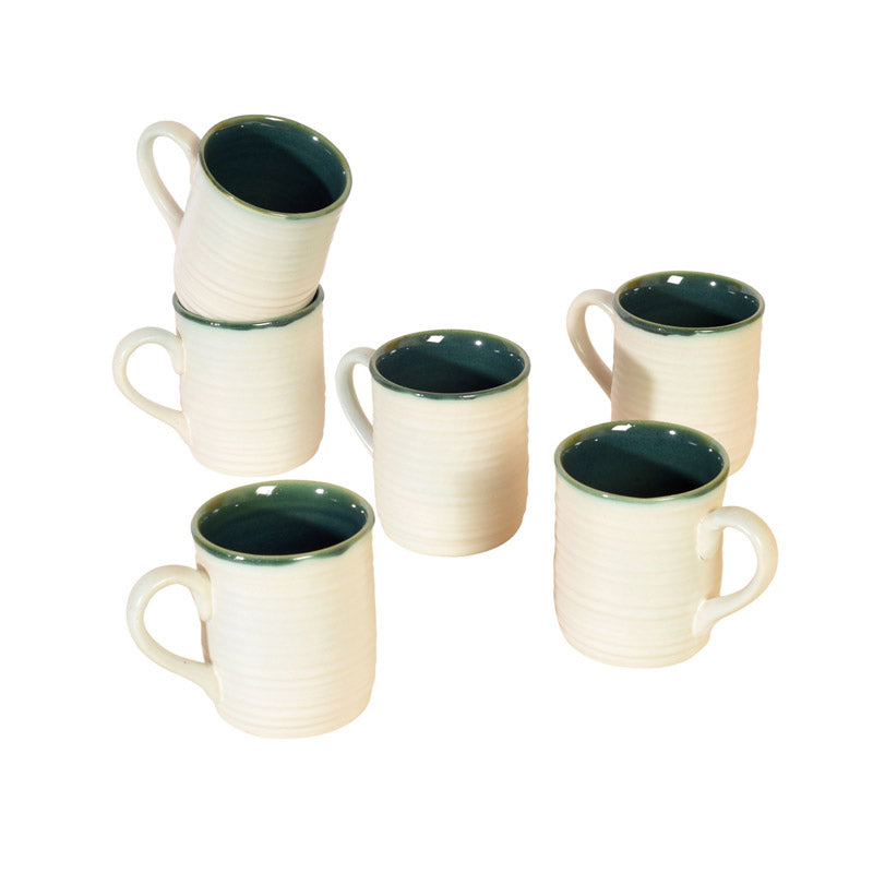 Buy Anduj Ceramic Cup (150 ML) - Set of Six Mugs from Vaaree