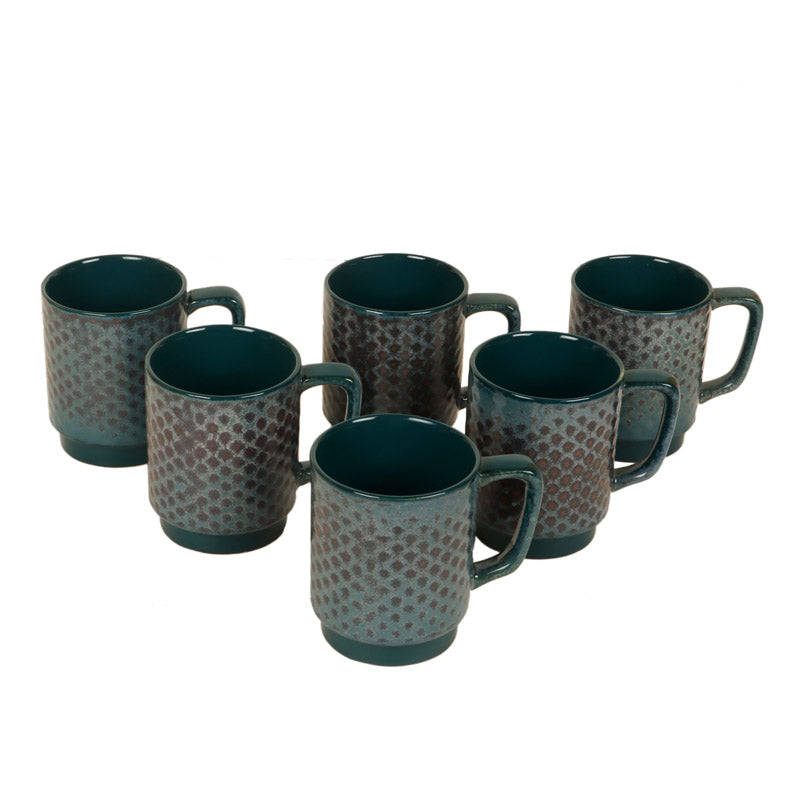 Buy Raah Ceramic Cup (150 ML) - Set of Six Mugs from Vaaree