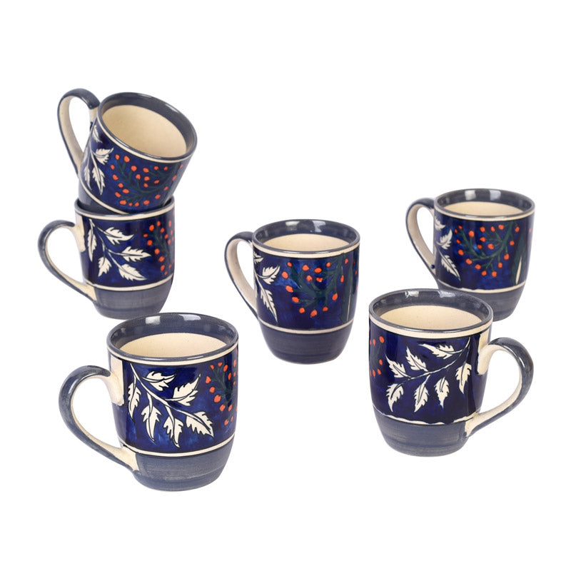 Buy Tishya Ceramic Mug (175 ML) - Set of Six Mugs from Vaaree