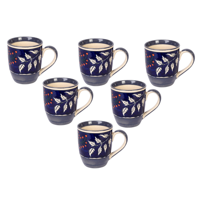 Buy Tishya Ceramic Mug (175 ML) - Set of Six Mugs from Vaaree