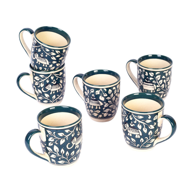 Buy Tiya Ceramic Mug (175 ML) - Set of Six Mugs from Vaaree