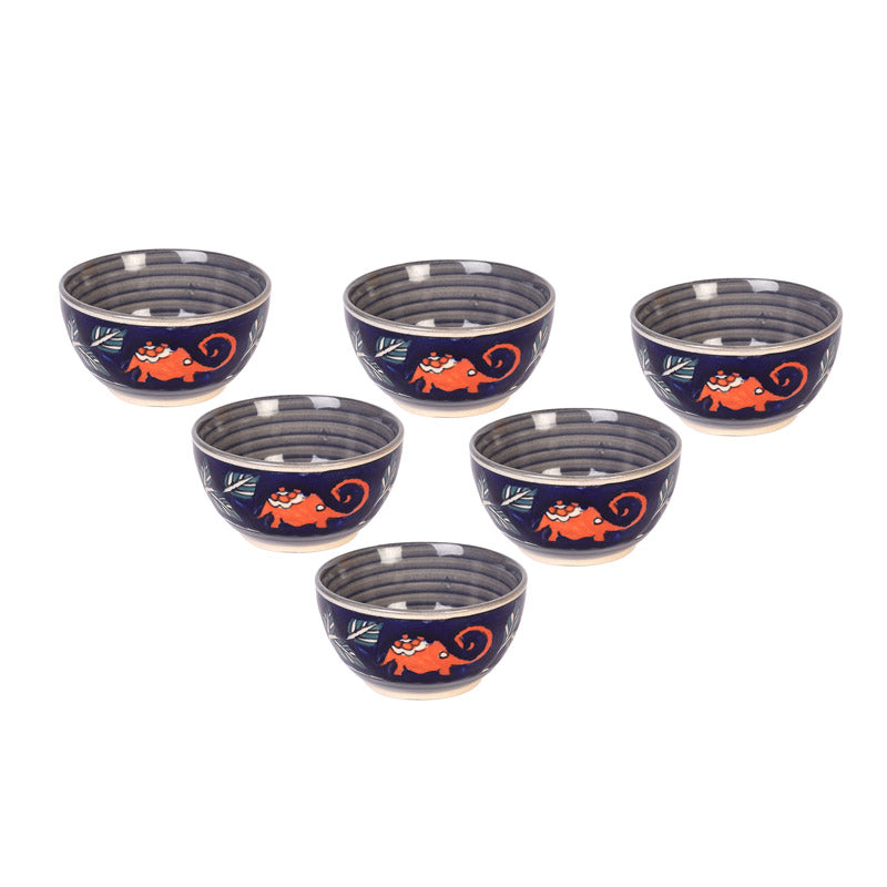 Buy Tusker Grace Ceramic Serving Bowl (150 ML) - Set of Six Bowl from Vaaree