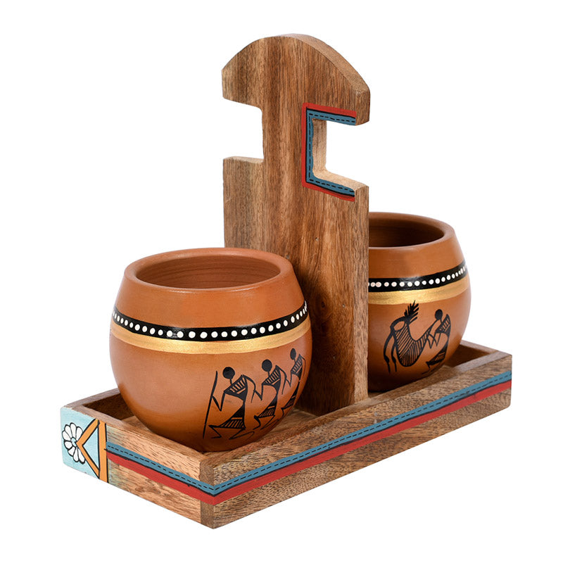 Buy Varshini Khulhad With Holder (150 ML) - Three Piece Set Mug & Tea Cup from Vaaree