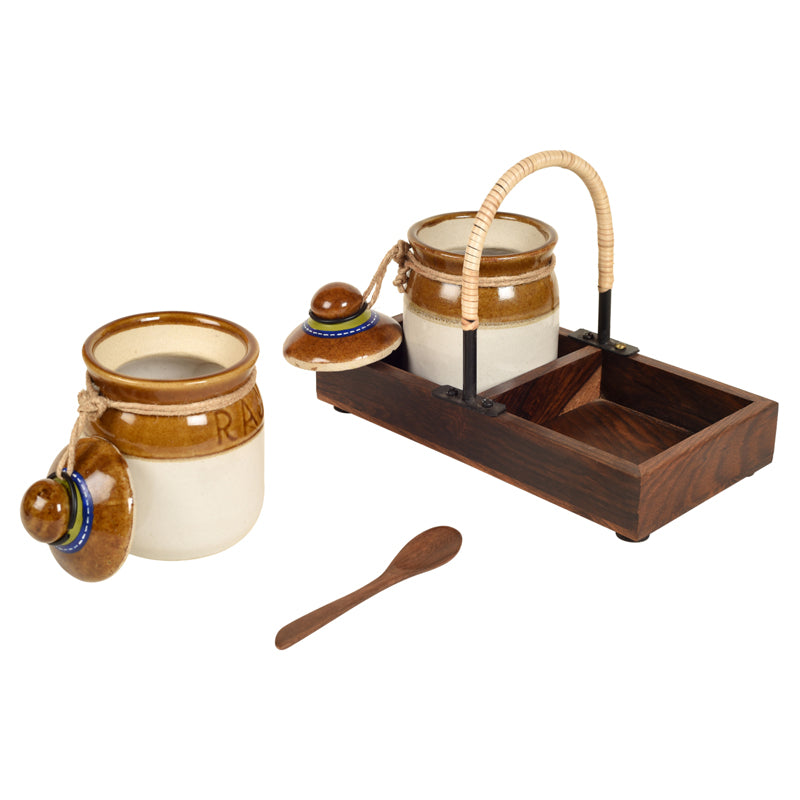 Jar - Adva Condiment Set - Three Piece Set