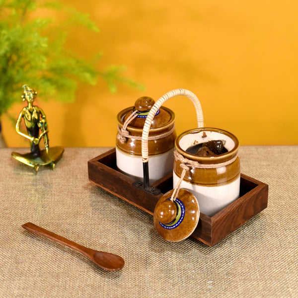 Jar - Adva Condiment Set - Three Piece Set