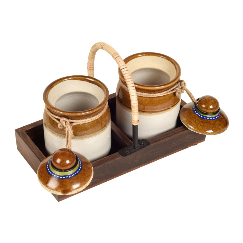 Jar - Adva Condiment Set - Three Piece Set