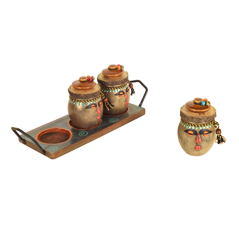 Buy Bhiva Handcrafted Condiment Set - Four Piece Set Jar from Vaaree