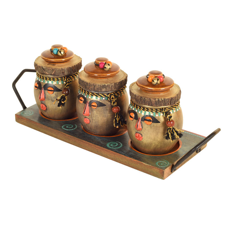 Buy Bhiva Handcrafted Condiment Set - Four Piece Set Jar from Vaaree