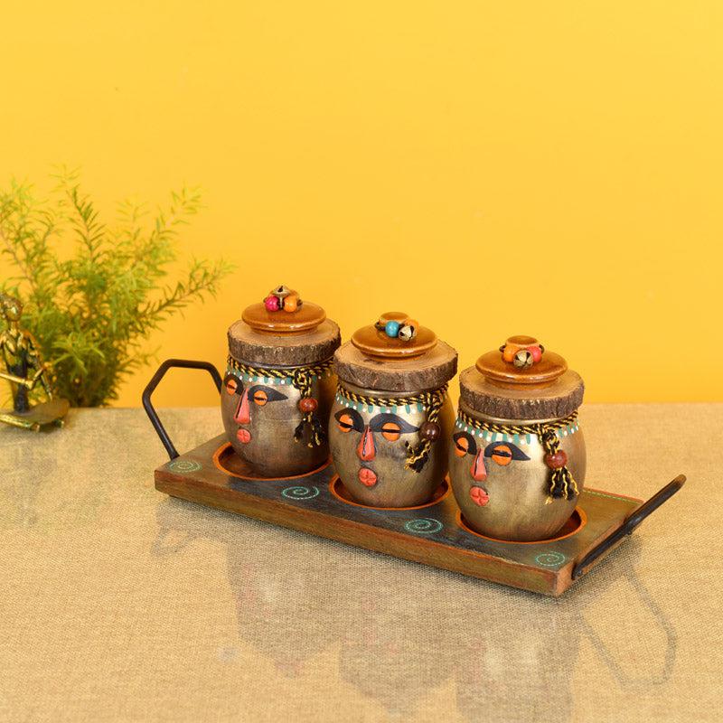 Buy Bhiva Handcrafted Condiment Set - Four Piece Set Jar from Vaaree