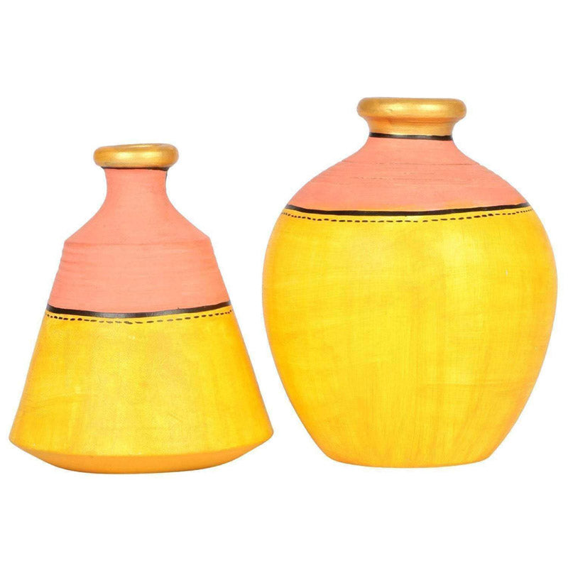 Buy Zainab Terracotta Vase - Two Piece Set Vase from Vaaree