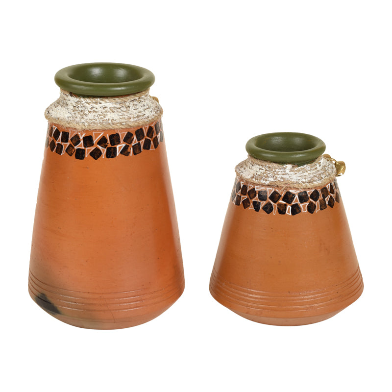 Vase - Anja Earthen Vase - Set Of Two