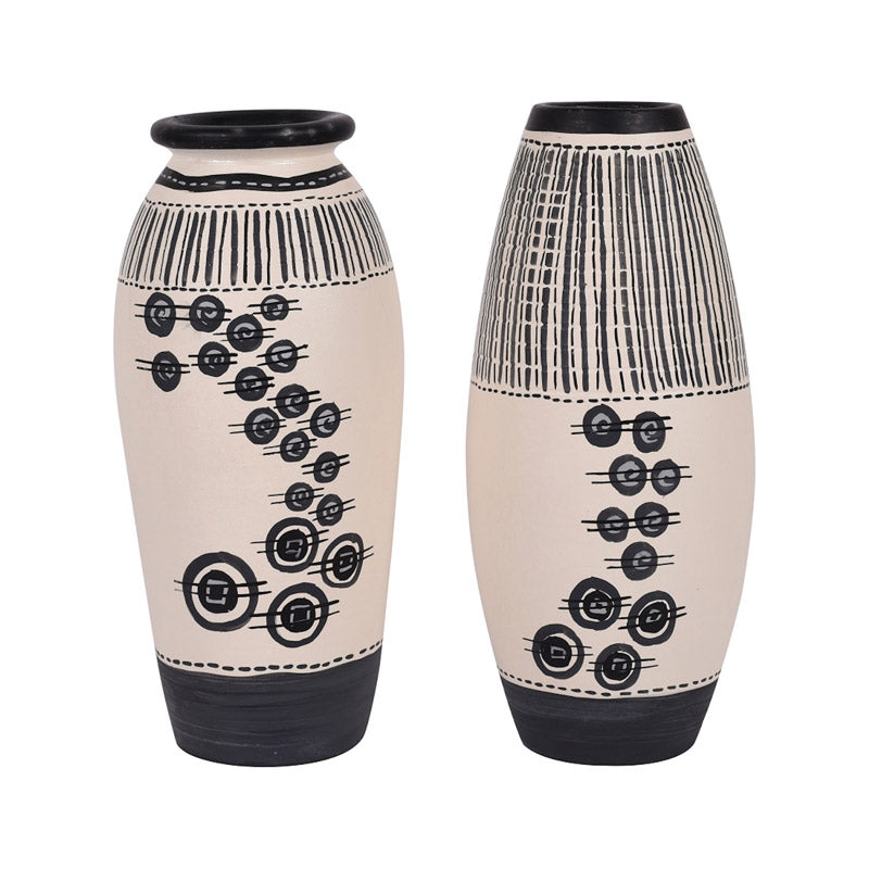 Buy Vishaka Terracotta Vase - Set of Two Vase from Vaaree