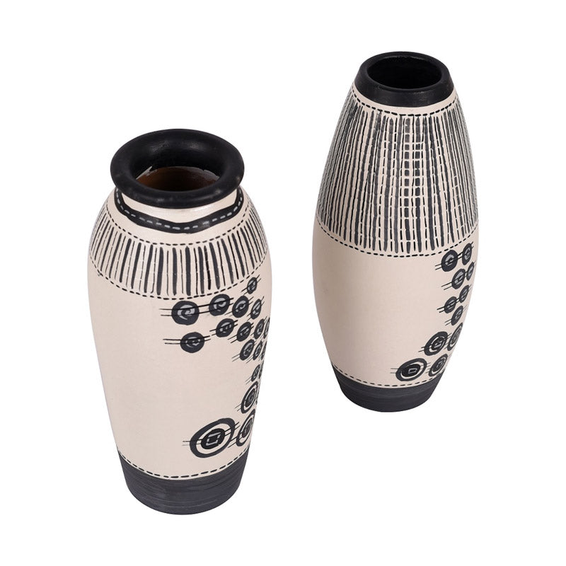 Buy Vishaka Terracotta Vase - Set of Two Vase from Vaaree