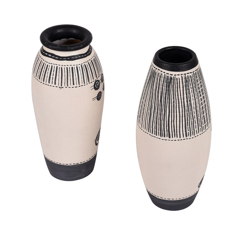 Buy Vishaka Terracotta Vase - Set of Two Vase from Vaaree