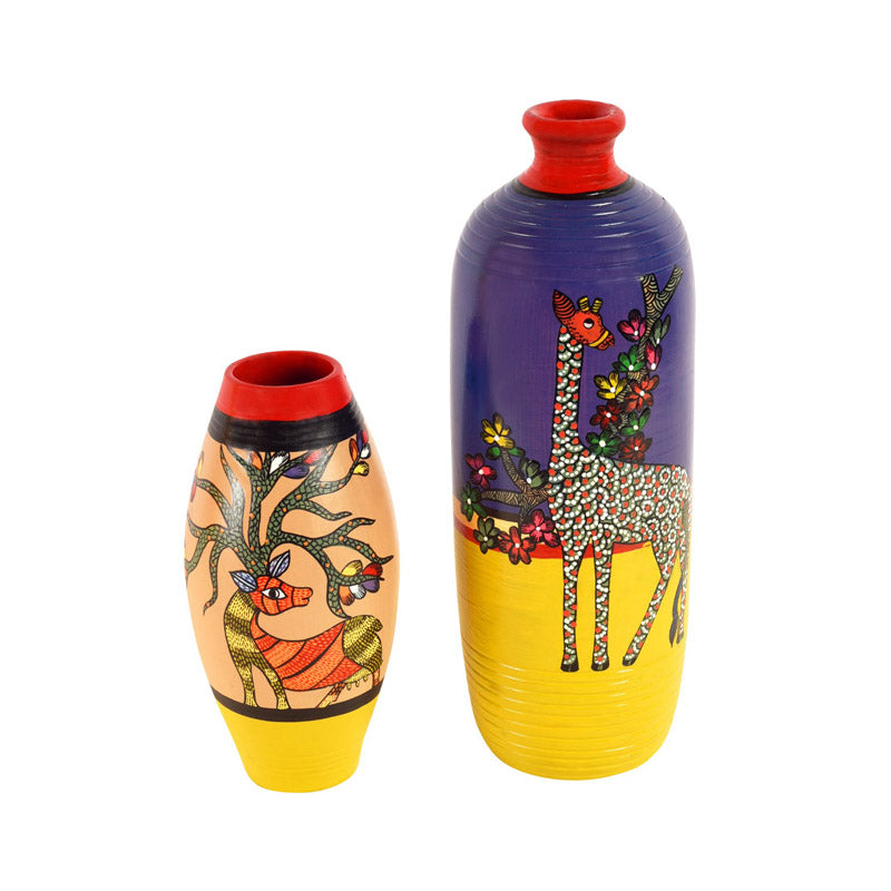 Buy Indrasuta Terracotta Vase - Two Piece Set Vase from Vaaree