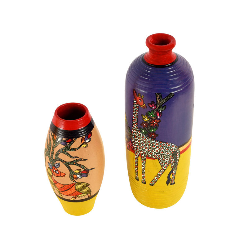 Buy Indrasuta Terracotta Vase - Two Piece Set Vase from Vaaree