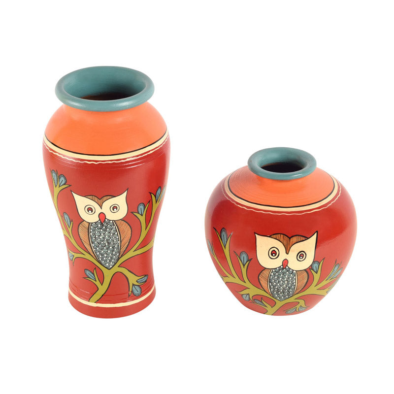 Buy Indradutt Terracotta Vase - Two Piece Set Vase from Vaaree