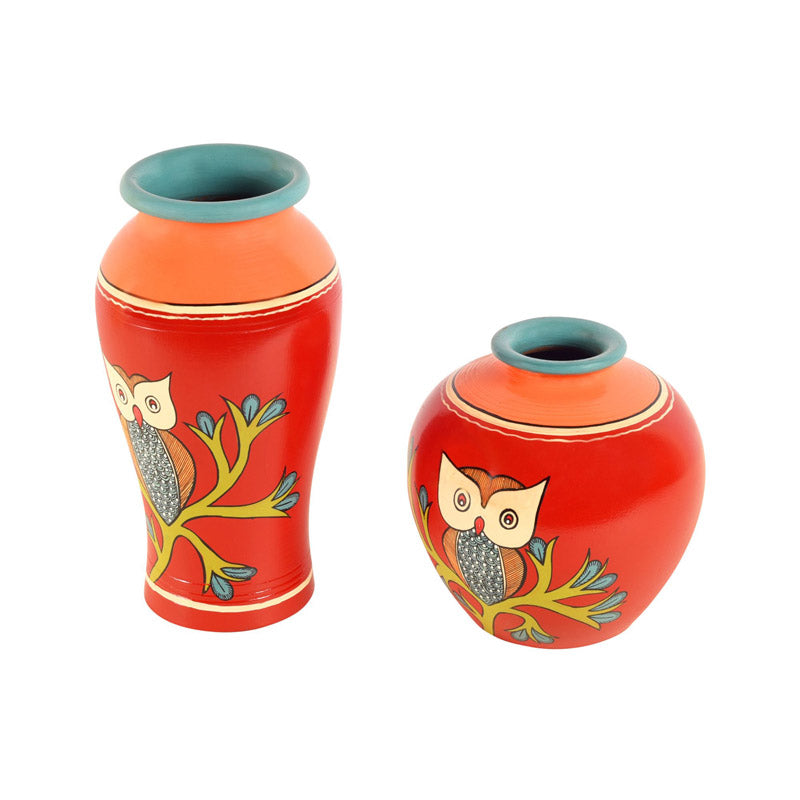 Buy Indradutt Terracotta Vase - Two Piece Set Vase from Vaaree