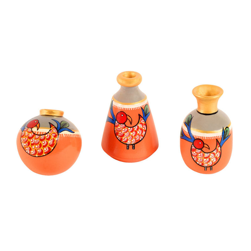 Buy Indukar Terracotta Vase - Three Piece Set Vase from Vaaree