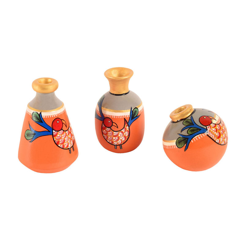 Buy Indukar Terracotta Vase - Three Piece Set Vase from Vaaree