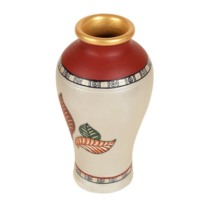 Buy Rabab Handpainted Terracotta Vase Vase from Vaaree