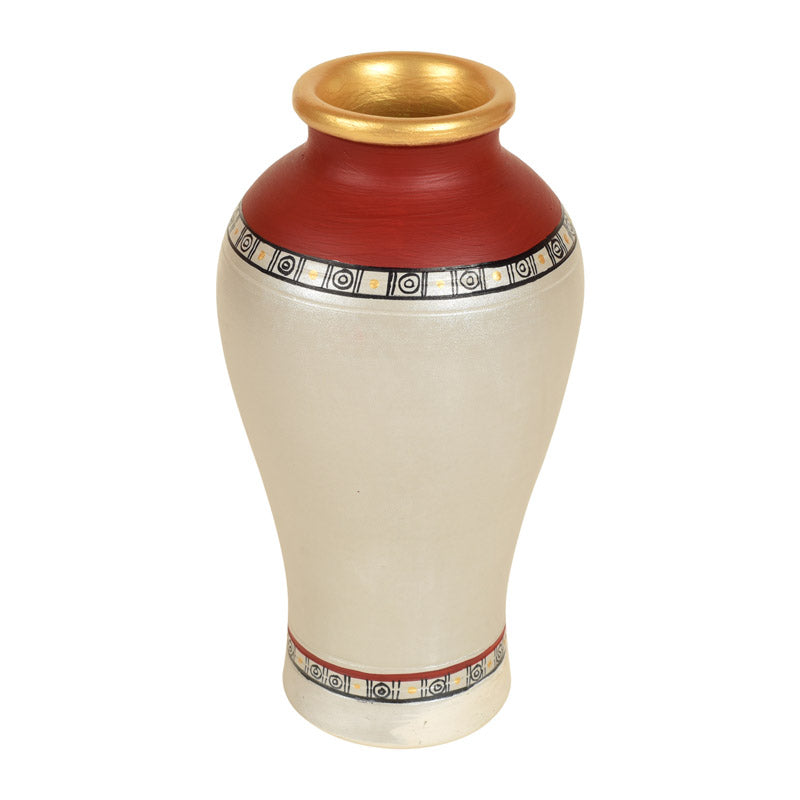 Buy Rabab Handpainted Terracotta Vase Vase from Vaaree