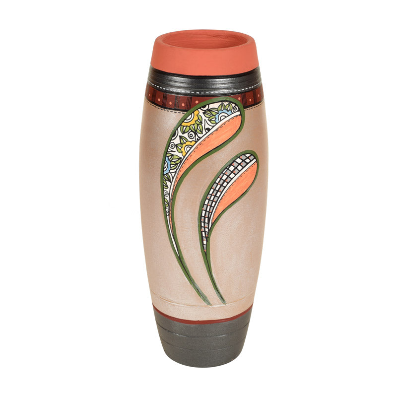 Buy Rachany Handpainted Terracotta Vase Vase from Vaaree