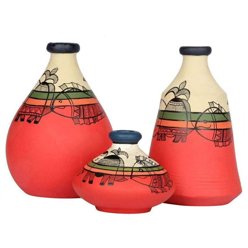 Buy Imani Madhubani Vase - Three Piece Set Vase from Vaaree