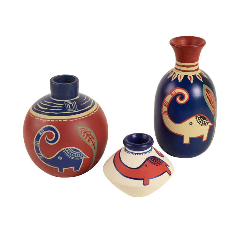 Vase - Rebo Elephant Vase - Set Of Three