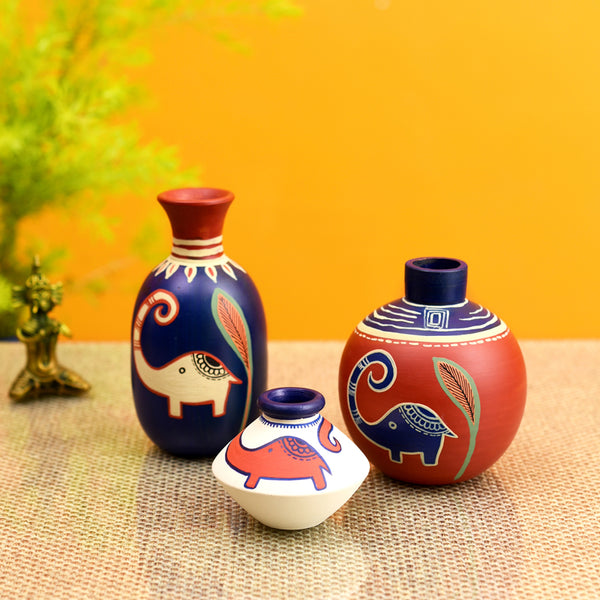 Vase - Rebo Elephant Vase - Set Of Three