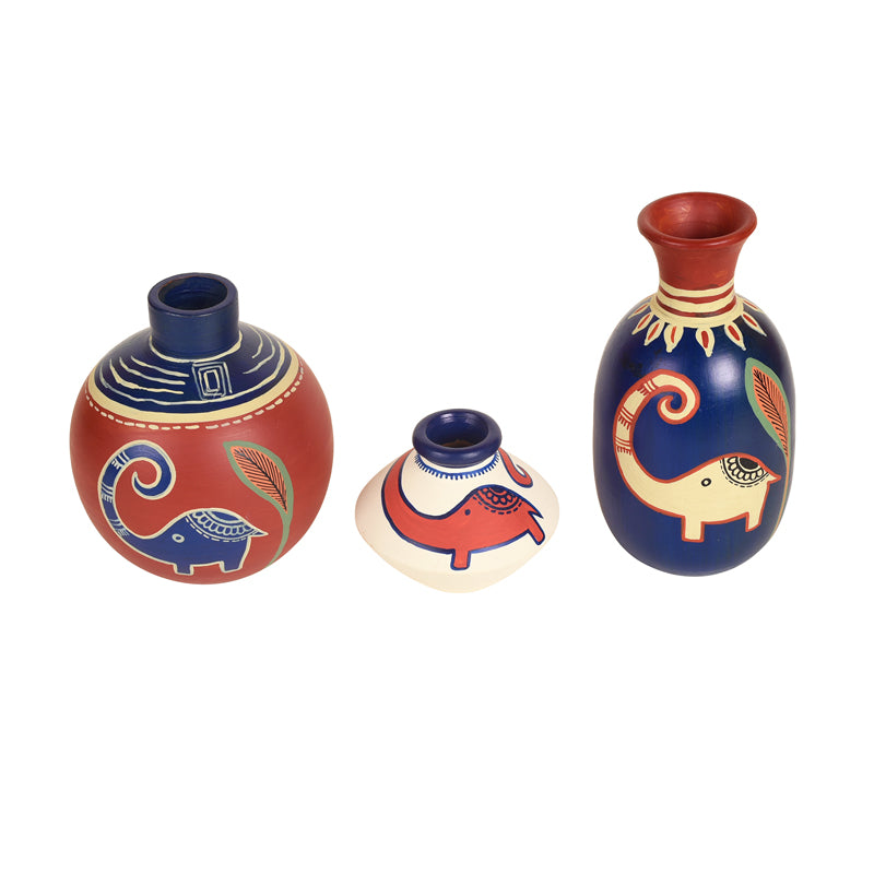 Vase - Rebo Elephant Vase - Set Of Three