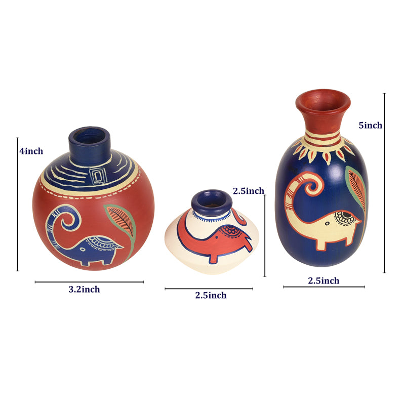 Vase - Rebo Elephant Vase - Set Of Three