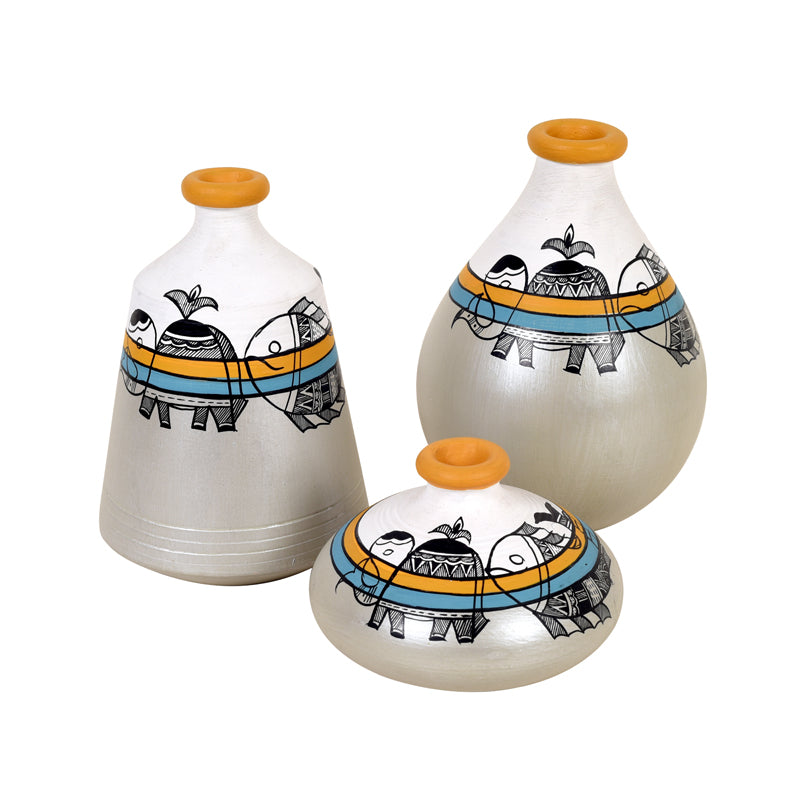 Vase - Sinchora Mystic Madhubhani Vase - Set Of Three