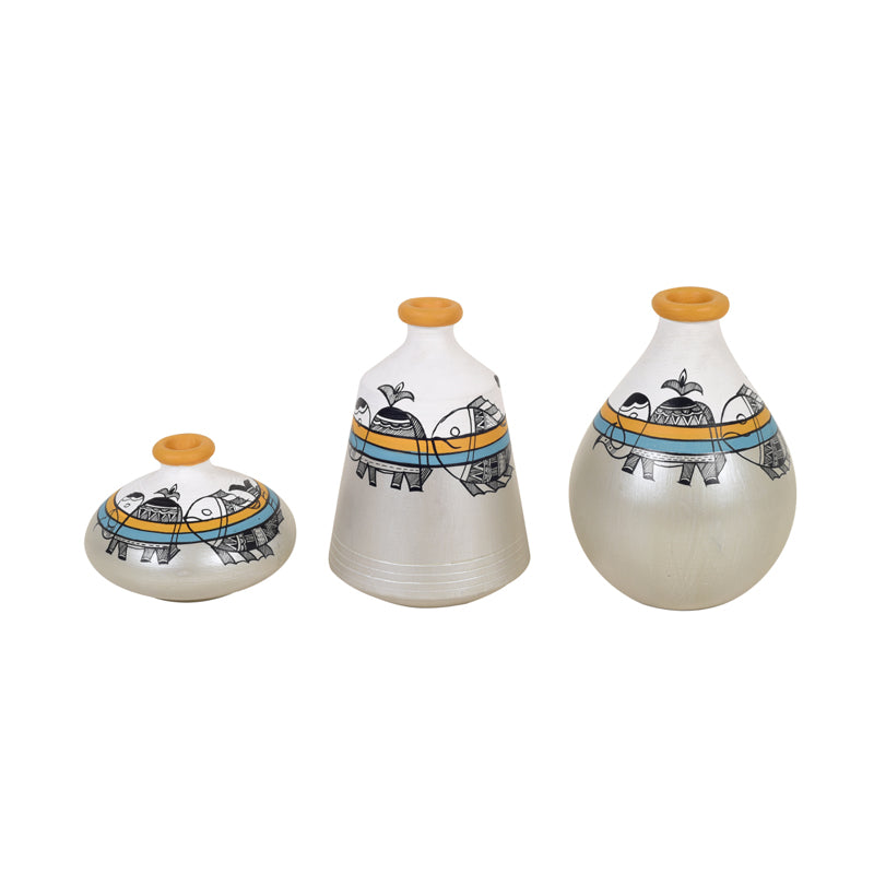 Vase - Sinchora Mystic Madhubhani Vase - Set Of Three