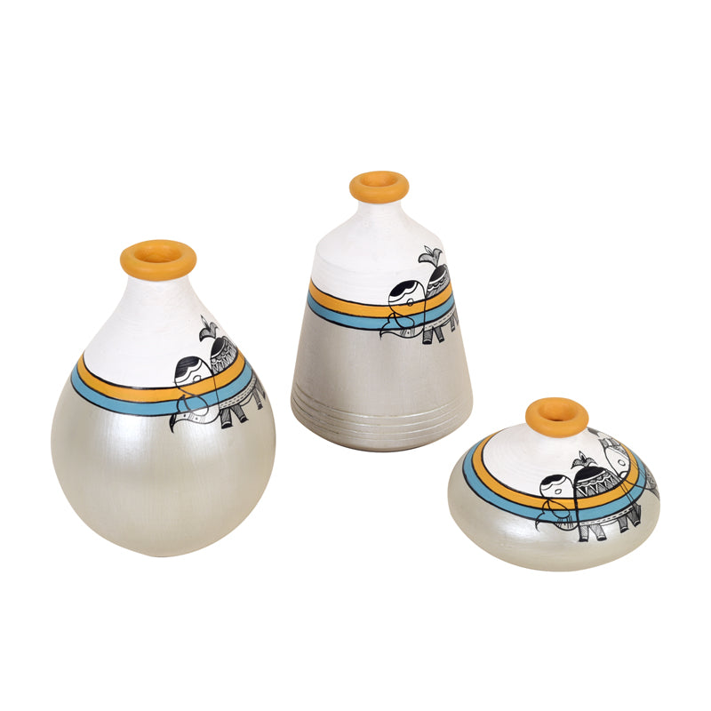 Vase - Sinchora Mystic Madhubhani Vase - Set Of Three