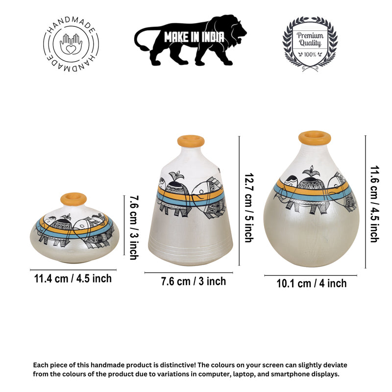 Vase - Sinchora Mystic Madhubhani Vase - Set Of Three