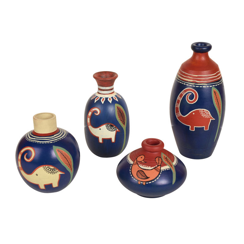 Buy Enaya Ethnic Terracotta Vase - Four Piece Set Vase from Vaaree