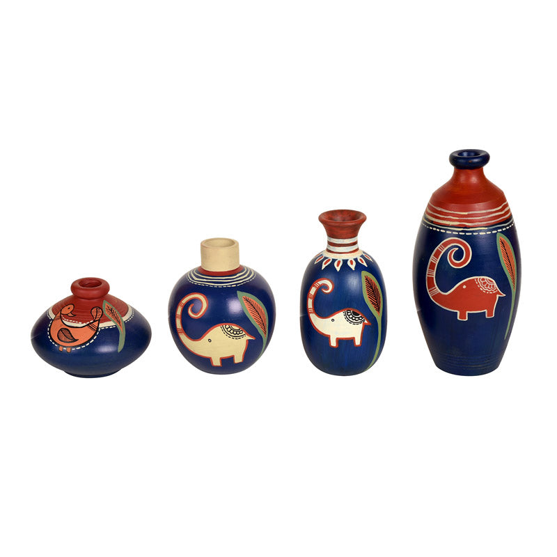 Buy Enaya Ethnic Terracotta Vase - Four Piece Set Vase from Vaaree