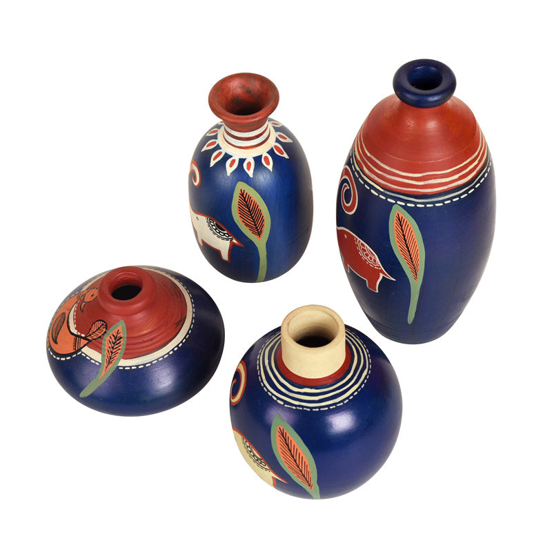 Buy Enaya Ethnic Terracotta Vase - Four Piece Set Vase from Vaaree