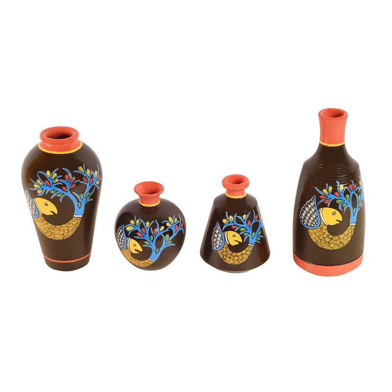 Buy Meluha Terracotta Vase - Four Piece Set Vase from Vaaree