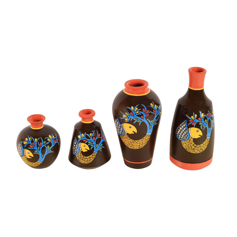 Buy Meluha Terracotta Vase - Four Piece Set Vase from Vaaree