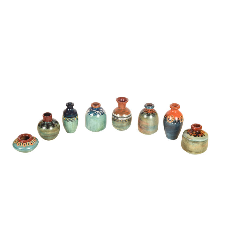 Buy Kosha Terracotta Vase - Set of Eight Vase from Vaaree