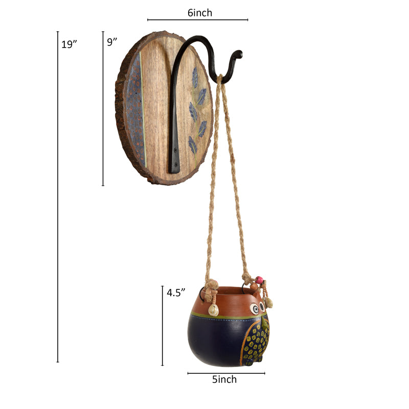 Buy Hoot Mate Earthen Hanging Planter Pots & Planters from Vaaree